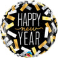 Happy New Year Confetti & Stripes 18-Inch