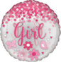 Anagram SeeThru Baby Girl Pink 28" Foil Balloon