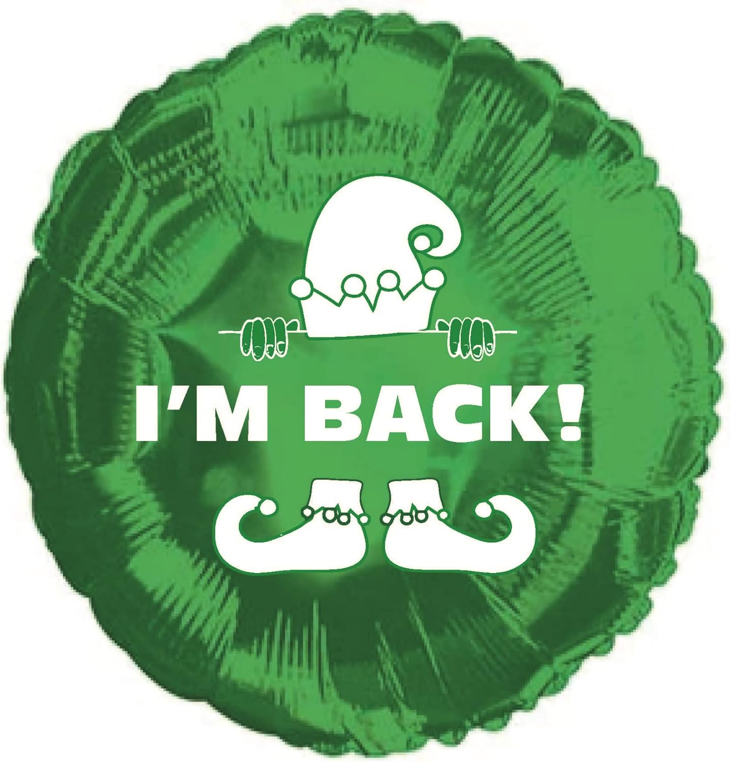 Christmas Elf I'm Back 18-inch Foil Balloon (Green)