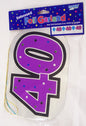 Creative Party Purple & Silver 40th Birthday Foil Garland 3m