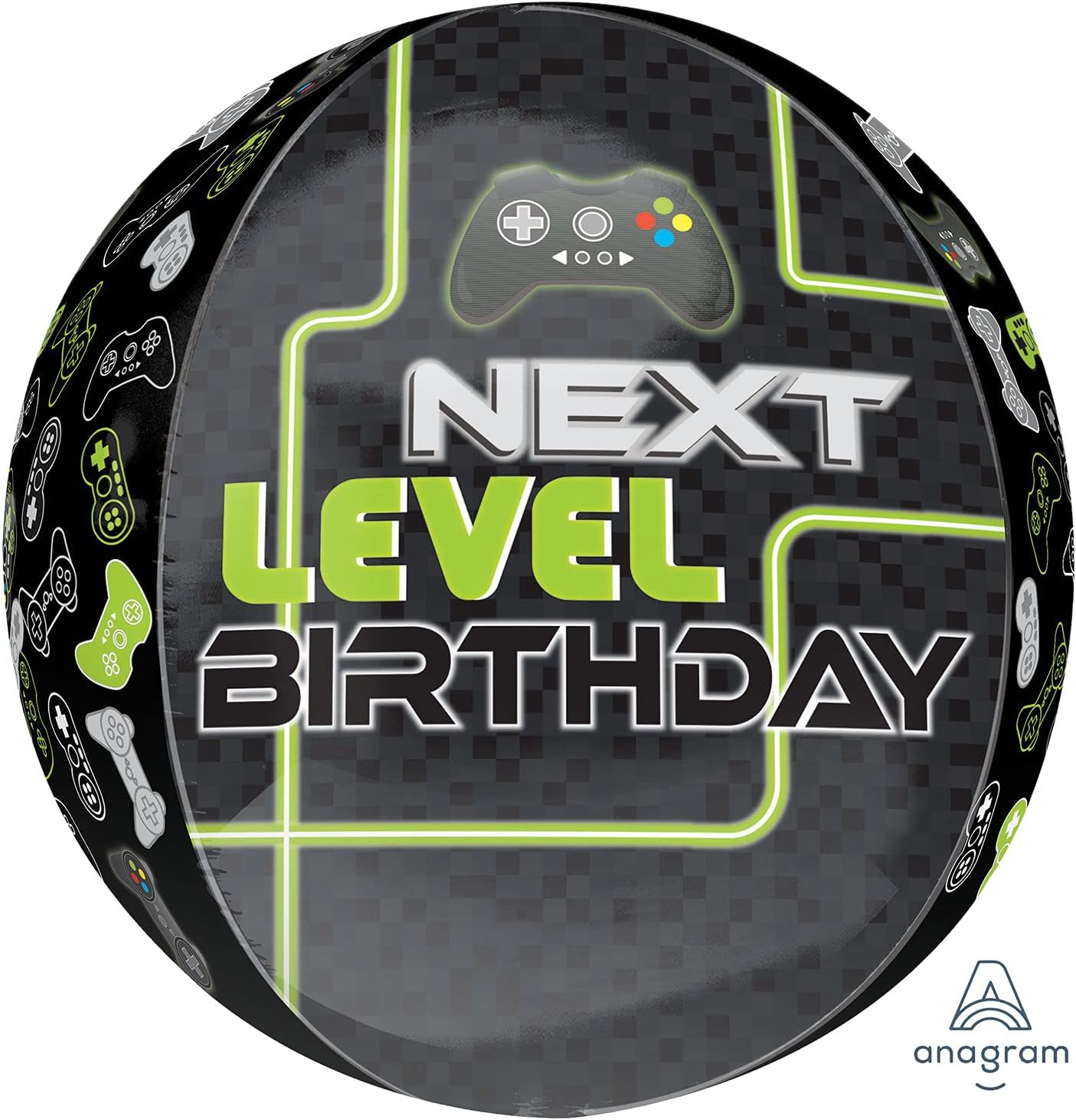 Anagram Level Up Birthday Round Orbz XL 15" / 38cm Balloon