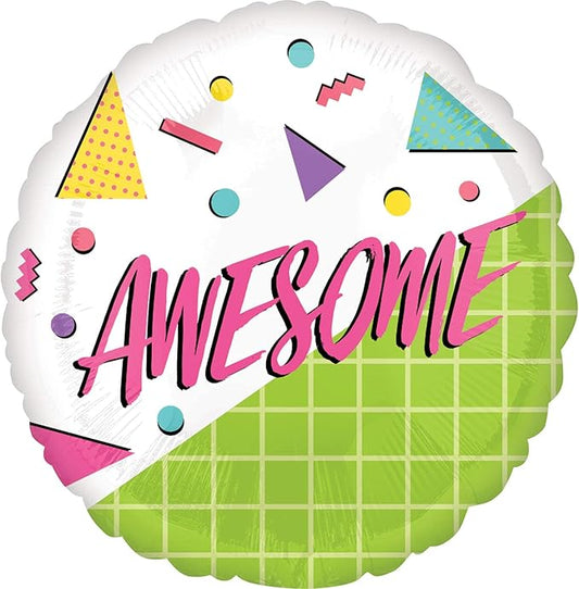 Awesome Party 18" Round Foil Balloon