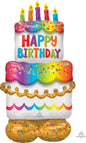 Amscan Anagram - 53" Birthday Cake AirLoonz Air-filled Foil Balloon