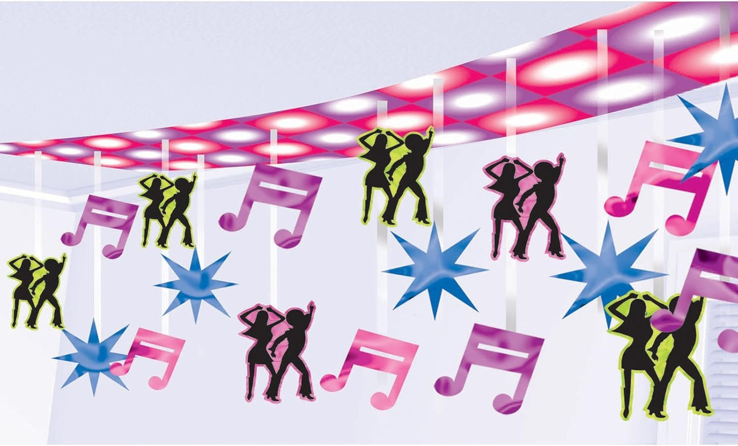 Amscan 70s Disco Ceiling Decorations 12ft