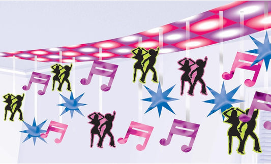 Amscan 70s Disco Ceiling Decorations 12ft