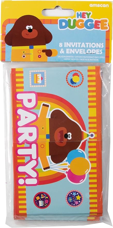 Hey Duggee Party Invitations with Envelopes - 8 Pack