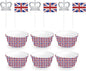 Amscan 99138799 - A Day to Remember King Union Jack Cupcake Kit - 6 Pack