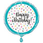 Unique Triangle Confetti Birthday 18" Foil Balloon