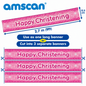 Happy Christening Pink Banner – 2.7m / 9ft – Cut into 3 Banners