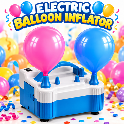 Electric Balloon Inflator Pump – Dual Nozzle Automatic & Manual Air Pump