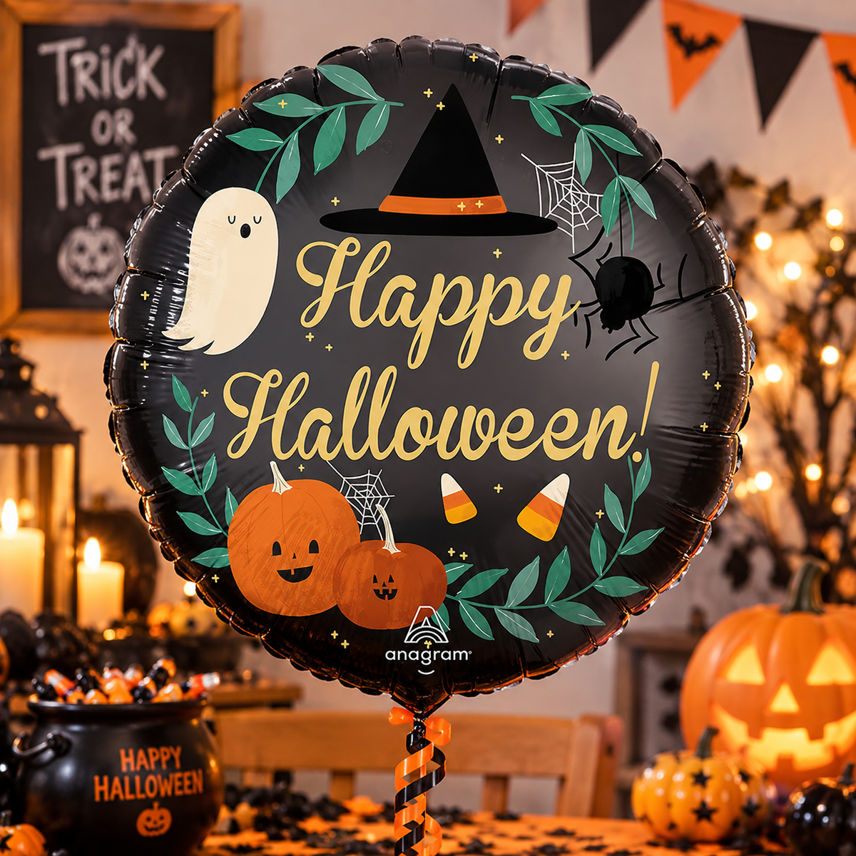 Halloween 18" Foil Balloon – Ghost Pumpkin Witch Party Decoration