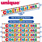 Congratulations Colourful Banner – 3.65m / 12ft – Cut into 4 Banners