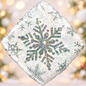 Qualatex 18" Silver Holographic Snowflake Foil Balloon – Air or Helium