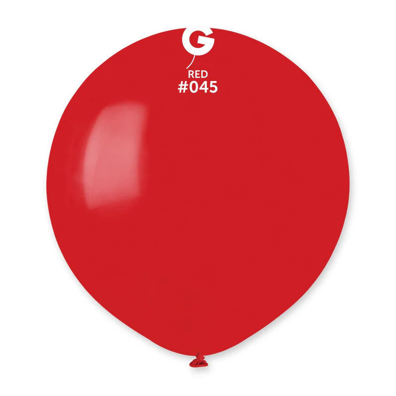 Gemar Standard G19 Red #045 19" Latex Balloons 25pc/Bag