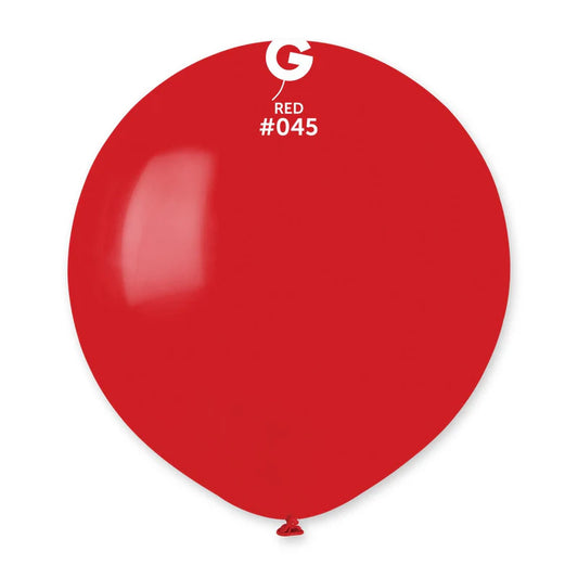 Gemar Standard G19 Red #045 19" Latex Balloons 25pc/Bag