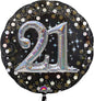 Anagram Black & Silver Sparking 21st Birthday 32" Foil Balloon