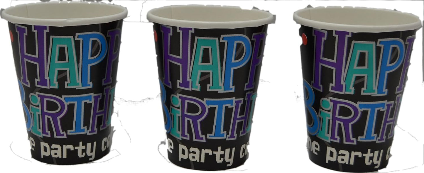 The Party Continues Paper Cups Happy Birthday 9oz (8pc)