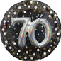 Anagram Black & Silver Sparking 70th Birthday 32" Foil Balloon