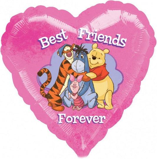 Anagram Disney Winnie the Pooh Best Friends Forever 17" Heart Foil Balloon