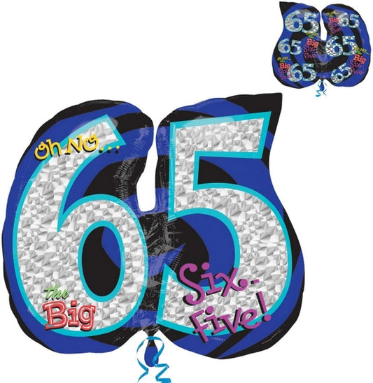 Anagram Oh No It's My 65th Birthday 27" x 23" Foil Balloon