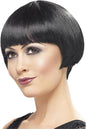 Smiffys 20's Flapper Bob Wig - Black(Size: One Size)