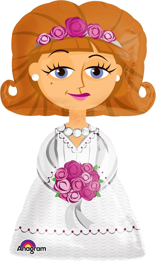 Anagram AirWalker Wedding Bride 48" Foil Balloon