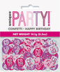 Pink, Purple & Silver Happy 60th Birthday Confetti 14g