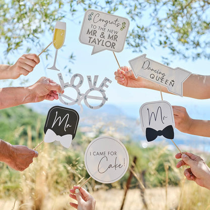 Ginger Ray Customisable Wedding Photo Booth Props