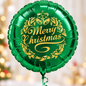 Merry Christmas 18" Foil Balloon – Gold, Red or Green – Air or Helium