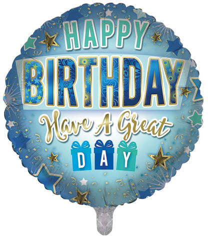 Happy Birthday Time to Celebrate Double-Sided 18-inch Foil Balloon