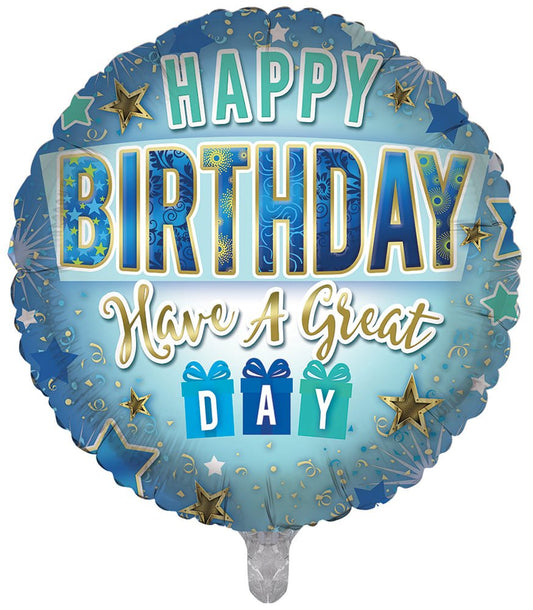 Happy Birthday Time to Celebrate Double-Sided 18-inch Foil Balloon