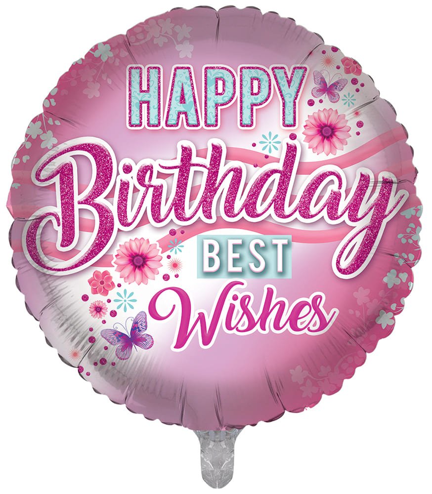 Happy Birthday Best Wishes Especially For You Double Sided 18-Inch Balloon