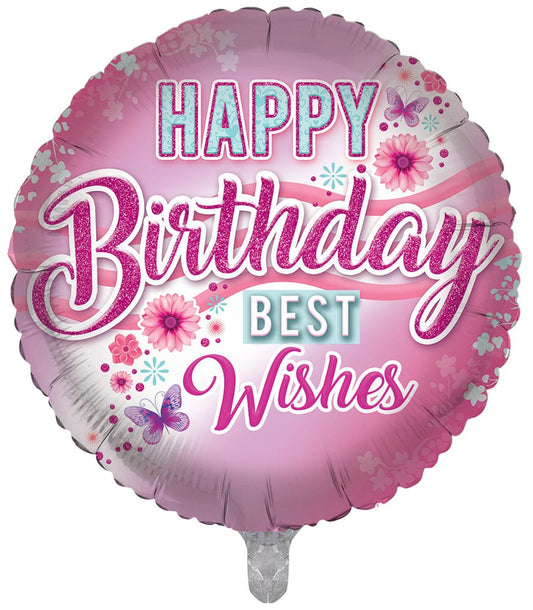 Happy Birthday Best Wishes Especially For You Double Sided 18-Inch Balloon