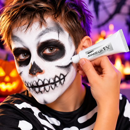 Smiffy's Make-Up FX White Face Paint 28ml – Halloween Water Based Makeup