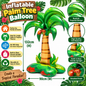 Freestanding Palm Tree Foil Balloon 132cm x 90cm Tropical Jungle Party Decoration