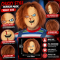 Chucky Style Horror Mask Adult Full Head with Hair – Halloween Fancy Dress