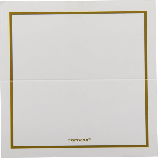 Amscan 63019-19 - Gold Classic Wedding Table Place Cards - 50 pack