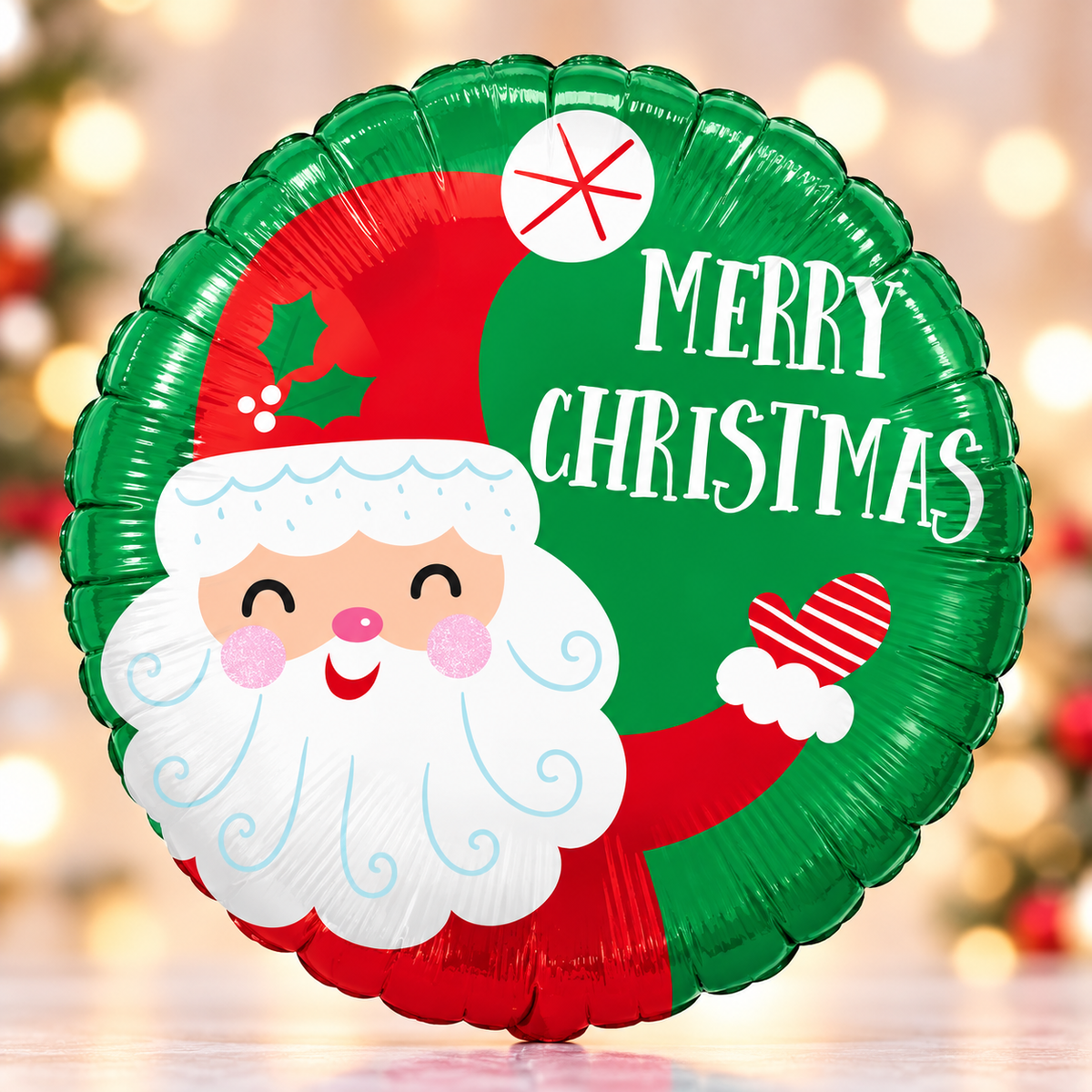 Anagram 18" Merry Christmas Santa Claus Foil Balloon – Air or Helium