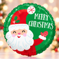 Anagram 18" Merry Christmas Santa Claus Foil Balloon – Air or Helium