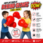 Kids Inflatable Boxing Gloves Pair 48cm Red Blow-Up Punching Gloves Party Toy