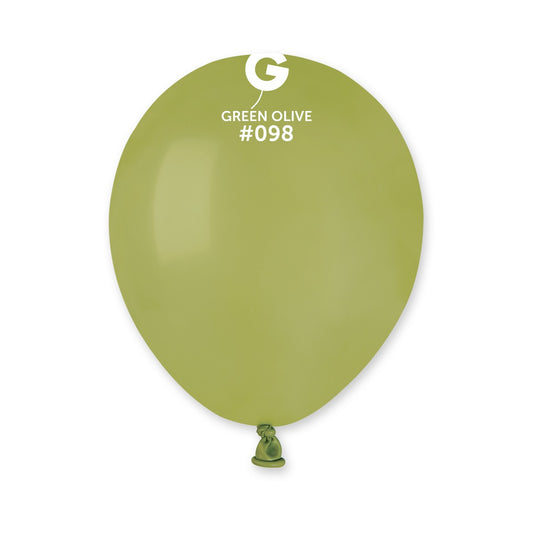 Gemar A50 Green Olive #098 5" Latex Balloons 50pc/Bag