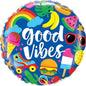Good Vibes Summer Fun 18" Round Foil Balloon