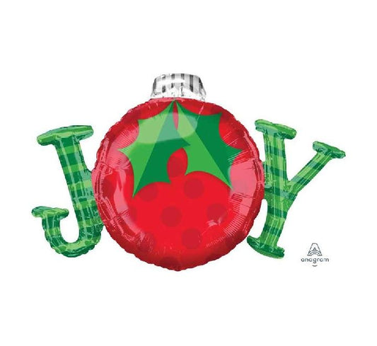Anagram Christmas Joy Ornament 31" Foil Balloon