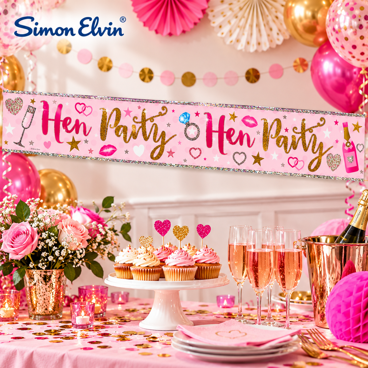 Hen Party Banner 2.5m x 11.5cm – Cut into 3 Party Banners
