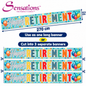 Happy Retirement Banner 270cm x 12.5cm – Banner repeats 3 times