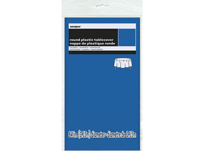Round Plastic Table Cover 84"/213cm | Royal Blue