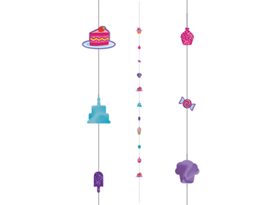 Amscan Balloon Fun Strings 1.82m Cupcakes