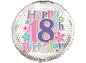 Simon Elvin Happy 18th Birthday Female Flowers 18" Foil Balloon