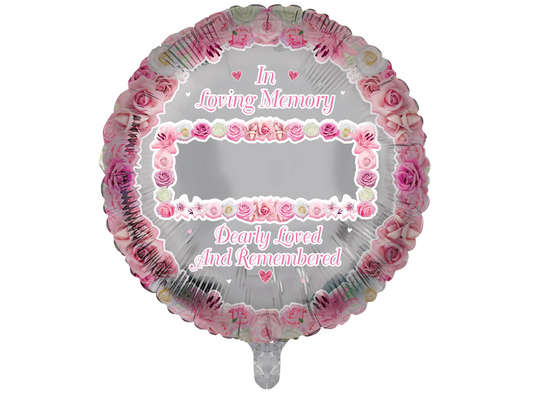 In Loving Memory Female Personalised 18-inch Round Foil Balloon