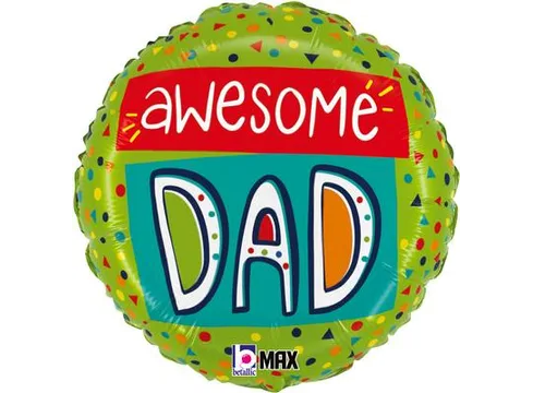 Betallic Awesome Dad Confetti 18" Foil Balloon
